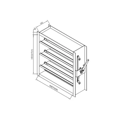 Caryaire CD1616 heavy duty steel damper