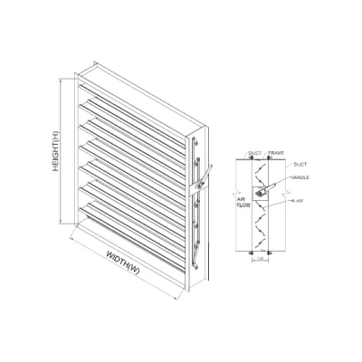 Caryaire CD1616 S heavy duty steel damper