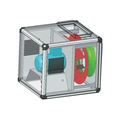 Kitchen exhaust cabinet fan