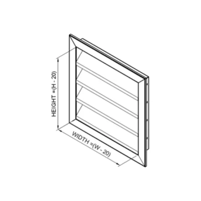 Caryaire IL339G steel intake louver